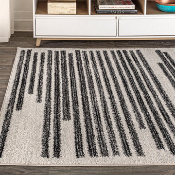 Khalil Modern Berber Stripe Area Rug